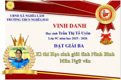 🏫 TRƯỜNG THCS NGHĨA HẢI  NỖ LỰC HẾT MÌNH – GẶT HÁI “TRÁI NGỌT” TỪ KỲ THI HỌC SINH GIỎI CẤP TỈNH NĂM HỌC 2025 – 2026 🎊